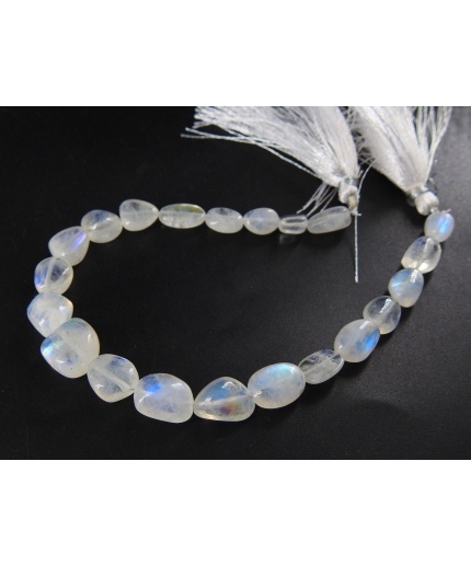 White Rainbow Moonstone Smooth Tumble,Oval Shape,Nuggets,Loose Stone,Gemstone Bead,Multi Flashy Fire 100%Natural 8Inch Strand PME(TU5) | Save 33% - Rajasthan Living 3