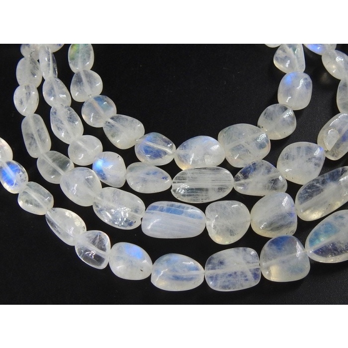 White Rainbow Moonstone Smooth Tumble,Oval Shape,Nuggets,Loose Stone,Gemstone Bead,Multi Flashy Fire 100%Natural 8Inch Strand PME(TU5) | Save 33% - Rajasthan Living 8