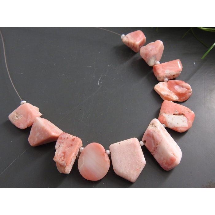 Pink Peruvian Opal Rough Bead,Irregular Shape,Anklet,Chip,Nugget,Polish,Loose Stone,For Making Jewelry 100% Natural Gemstone RB8 | Save 33% - Rajasthan Living 7
