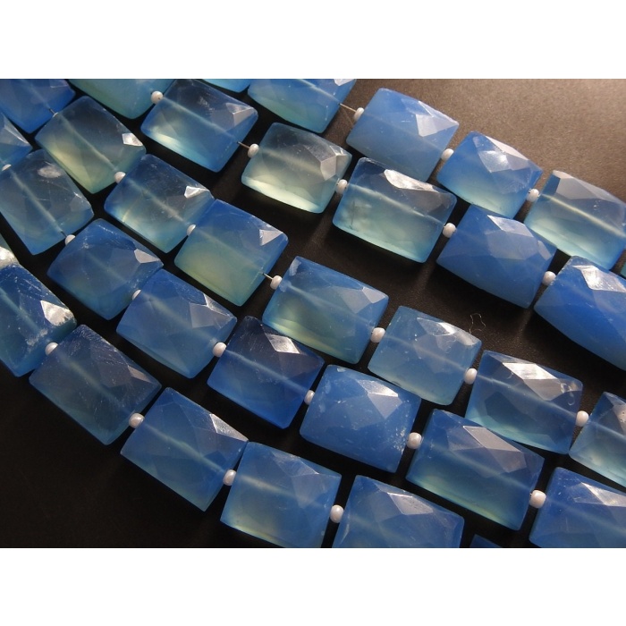 Blue Chalcedony Faceted Rectangle Shape Bead,Baguette,Handmade,Loose Stone,For Making Jewelry 10 Piece Strand 16X12 To 13X9 MM Approx | Save 33% - Rajasthan Living 11