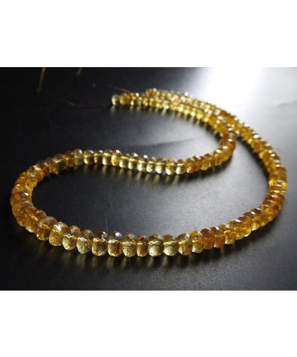 Citrine Faceted Roundel Beads,Loose Stone,Quartz,Yellow Color,Minerals Gemstone,For Jewelry Making 100%Natural 8Inch 5To6MM Approx (pme)B11 | Save 33% - Rajasthan Living