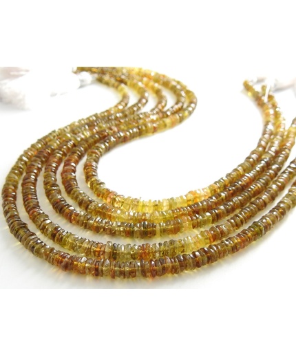 Petroleum Tourmaline Faceted Tyre,Coin,Button,Wheel,Bead,Multi Shaded,Loose Stone,For Jewelry Making 100%Natural 13Inch 4-5MM Approx PME(T2) | Save 33% - Rajasthan Living 7