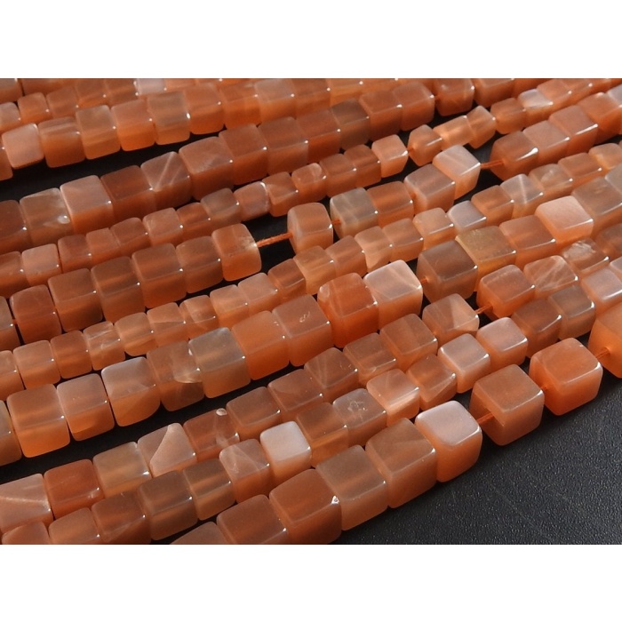 Peach Moonstone Smooth Cube,Box,Handmade,Loose Stone,Bead 100%Natural 16Inch Strand Wholesale Price New Arrival (pme) CB1 | Save 33% - Rajasthan Living 6