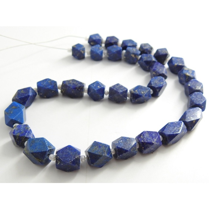 Lapis Lazuli Faceted Hexagon,Crystal,Unique Beads12Inch 11X7To7X6MM Approx,Wholesale Price,New Arrival,100%Natural  (pme)B6 | Save 33% - Rajasthan Living 5