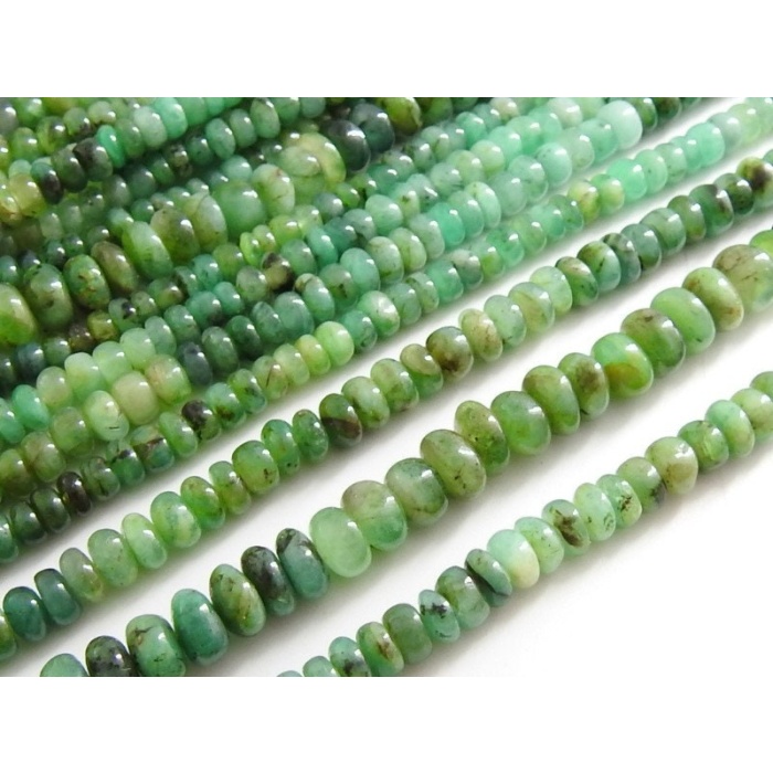 Emerald Smooth Roundel Bead,Shaded,Loose Stone,Handmade,Zambian Bead,For Making Jewelry,Necklace 100%Natural 14Inch Strand PME(B12) | Save 33% - Rajasthan Living 10