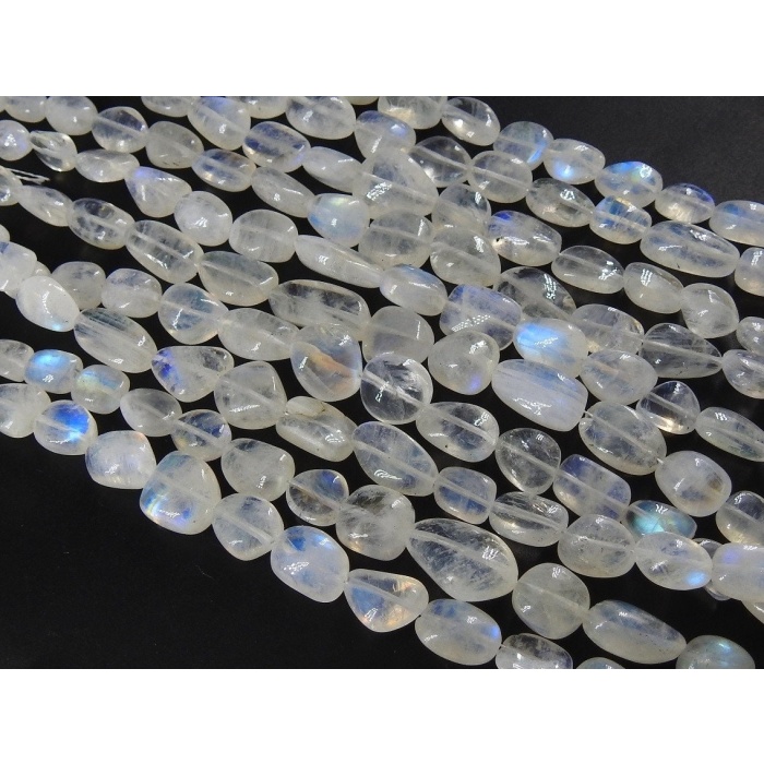 White Rainbow Moonstone Smooth Tumble,Oval Shape,Nuggets,Loose Stone,Gemstone Bead,Multi Flashy Fire 100%Natural 8Inch Strand PME(TU5) | Save 33% - Rajasthan Living 9