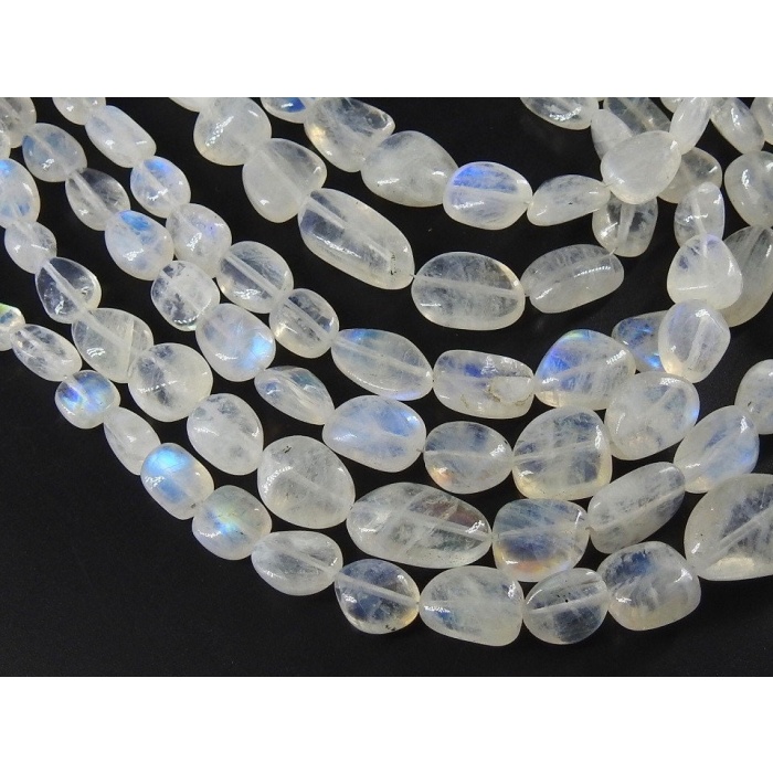 White Rainbow Moonstone Smooth Tumble,Oval Shape,Nuggets,Loose Stone,Gemstone Bead,Multi Flashy Fire 100%Natural 8Inch Strand PME(TU5) | Save 33% - Rajasthan Living 10