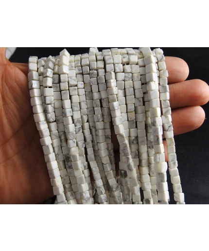 Howlite Smooth Cubes,Beads,Box,3dCube,Loose Stone,Handmade,For Jewelry Making,White Bead,Wholesaler Supplies 100%Natural 13Inch (pme)CB2 | Save 33% - Rajasthan Living 3