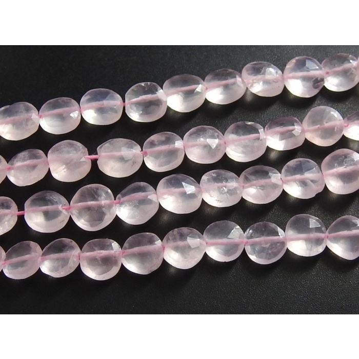 Rose Quartz Faceted Coins,Button,Cross Drill Bead,Loose Stone,For Jewelry Making,Beaded Bracelet 100%Natural 10Inch Strand 7MM Approx PME-B5 | Save 33% - Rajasthan Living 8