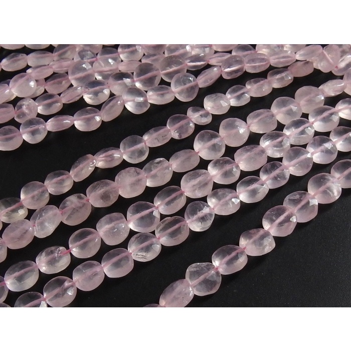 Rose Quartz Faceted Coins,Button,Cross Drill Bead,Loose Stone,For Jewelry Making,Beaded Bracelet 100%Natural 10Inch Strand 7MM Approx PME-B5 | Save 33% - Rajasthan Living 6