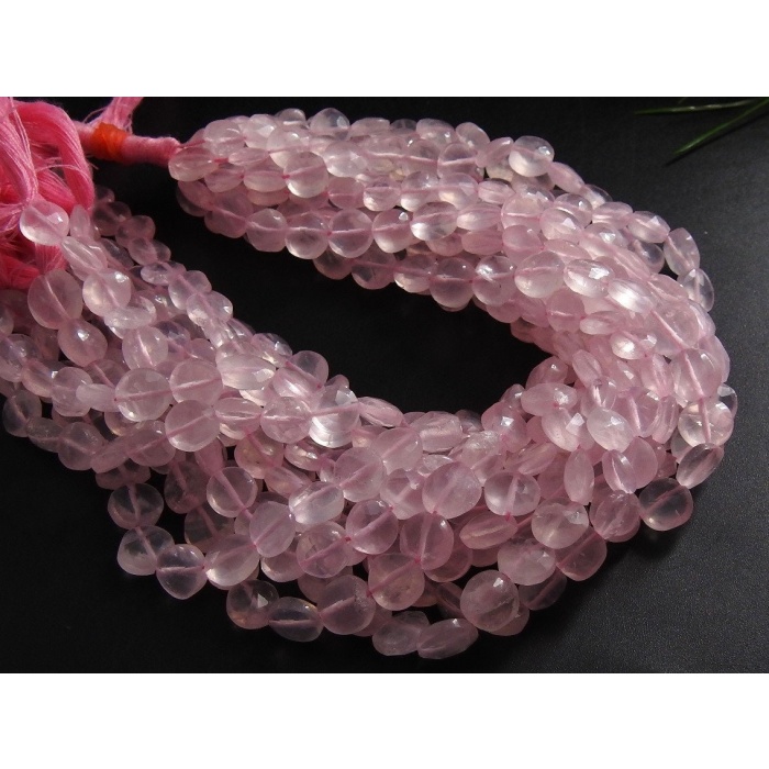 Rose Quartz Faceted Coins,Button,Cross Drill Bead,Loose Stone,For Jewelry Making,Beaded Bracelet 100%Natural 10Inch Strand 7MM Approx PME-B5 | Save 33% - Rajasthan Living 9