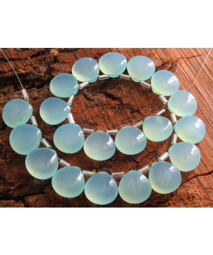 Aqua Blue Chalcedony Smooth Hearts,Teardrop,Drop,Loose Stone,Earrings,For Jewelry Making 14X14MM Pair (pme)CY2 | Save 33% - Rajasthan Living 3