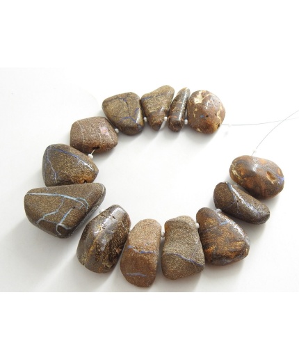 100%Natural Boulder Opal Smooth Fancy Briolette,Tumbke,Nugget,Irregular Shape Bead,Loose Stone,Minerals,Multi Fire 13Piece Strand (WM)R1 | Save 33% - Rajasthan Living 7