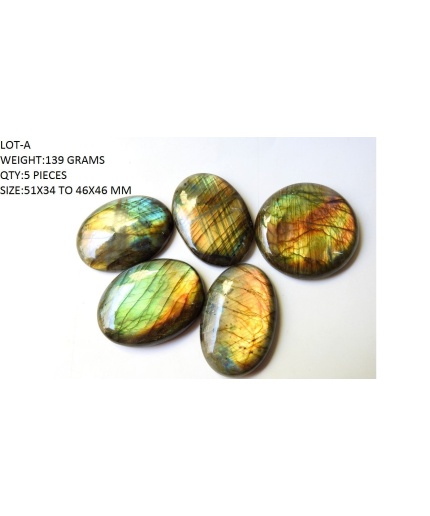 Labradorite Smooth Cabochons Lot,Fancy Shape,Multi Yellow Flashy Fire,Loose Stone,Handmade Gemstone,Pendent,For Making Jewelry C-1 | Save 33% - Rajasthan Living