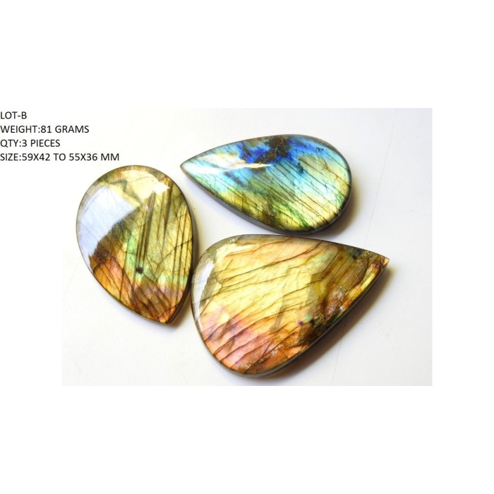 Labradorite Smooth Cabochons Lot,Fancy Shape,Multi Yellow Flashy Fire,Loose Stone,Handmade Gemstone,Pendent,For Making Jewelry C-1 | Save 33% - Rajasthan Living 6