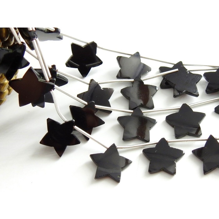 Black Onyx Smooth Stars,Briolette,Handmade,Loose Stone,Calibrated Bead,One Of A Kind,For Making Jewelry 10Piece 15-14MM Approx (pme)CY2 | Save 33% - Rajasthan Living 5