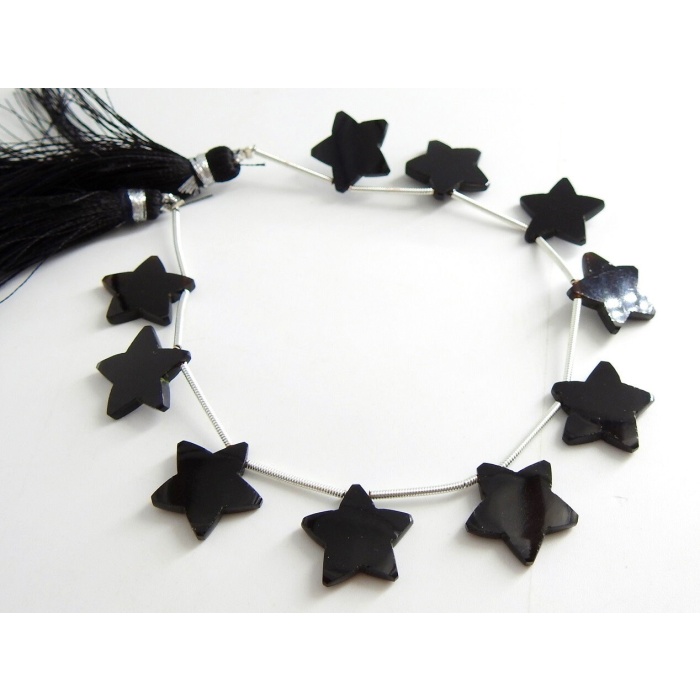 Black Onyx Smooth Stars,Briolette,Handmade,Loose Stone,Calibrated Bead,One Of A Kind,For Making Jewelry 10Piece 15-14MM Approx (pme)CY2 | Save 33% - Rajasthan Living 9