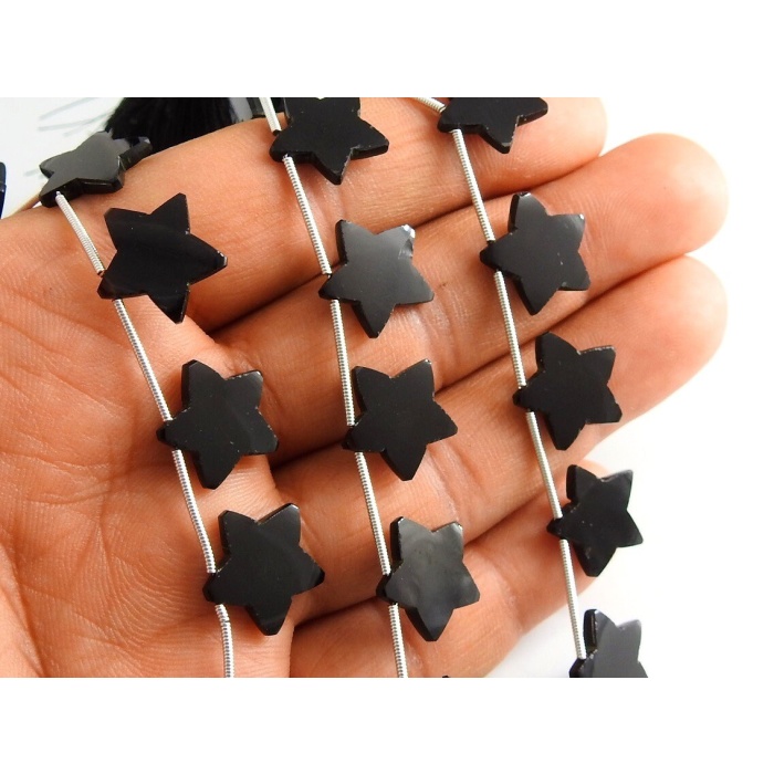 Black Onyx Smooth Stars,Briolette,Handmade,Loose Stone,Calibrated Bead,One Of A Kind,For Making Jewelry 10Piece 15-14MM Approx (pme)CY2 | Save 33% - Rajasthan Living 6