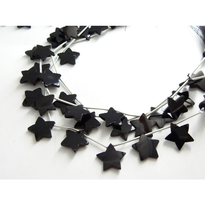 Black Onyx Smooth Stars,Briolette,Handmade,Loose Stone,Calibrated Bead,One Of A Kind,For Making Jewelry 10Piece 15-14MM Approx (pme)CY2 | Save 33% - Rajasthan Living 10