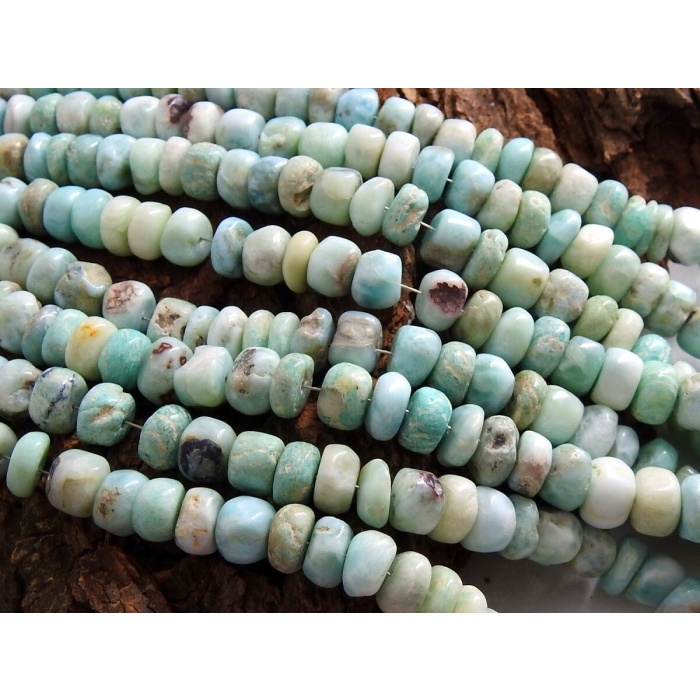 Larimar Smooth Roundel Bead,Handmade,Loose Stone,Blue,Necklace,For Making Jewelry 100%Natural 16Inch Strand B14 | Save 33% - Rajasthan Living 8