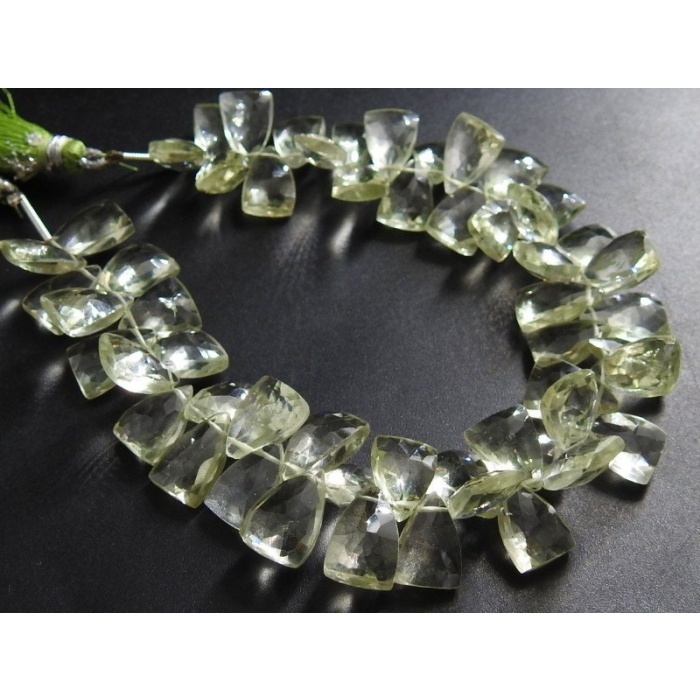 Green Amethyst Trillions,Faceted,Triangle,Briolette,Teardrop,Pyramid,Drop,Loose Bead,8Inch 12X7To11X8MM Approx,100%Natural PME-BR6 | Save 33% - Rajasthan Living 6