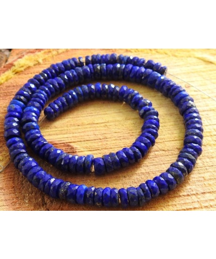 Lapis Lazuli Faceted Tyre,Coin,Button,Wheel Shape Beads,Handmade,Loose Stone,For Jewelry Making,8Inch 6To9MM Approx,100%Natural PME-T1 | Save 33% - Rajasthan Living 5