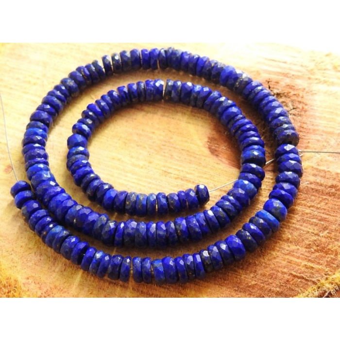 Lapis Lazuli Faceted Tyre,Coin,Button,Wheel Shape Beads,Handmade,Loose Stone,For Jewelry Making,8Inch 6To9MM Approx,100%Natural PME-T1 | Save 33% - Rajasthan Living 9