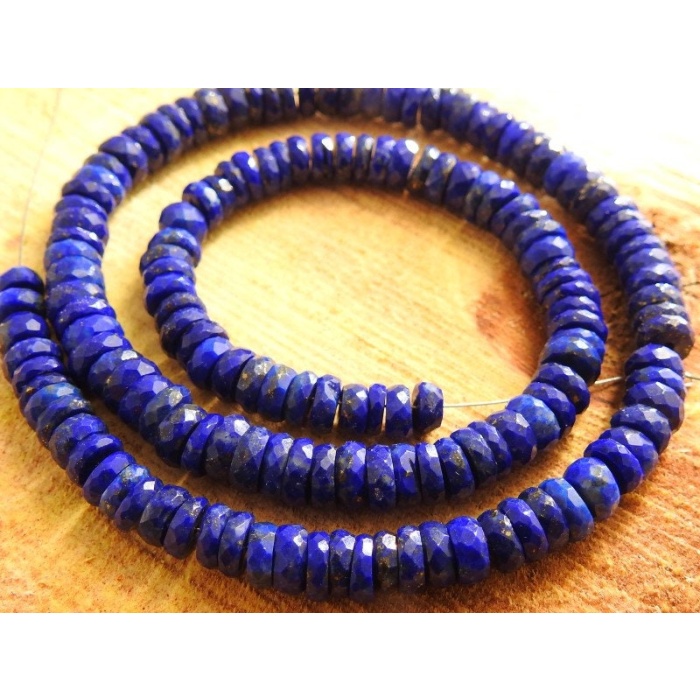 Lapis Lazuli Faceted Tyre,Coin,Button,Wheel Shape Beads,Handmade,Loose Stone,For Jewelry Making,8Inch 6To9MM Approx,100%Natural PME-T1 | Save 33% - Rajasthan Living 10