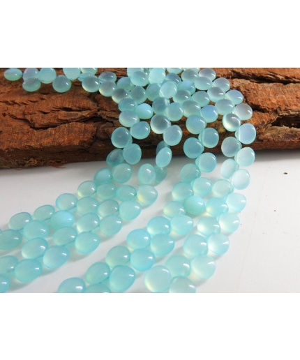 Aqua Blue Chalcedony Smooth Hearts,Teardrop,Drop,Loose Stone,Handmade,Earrings Pair,For Jewelry Makers,8Inch Strand 8X8MM Approx PME-CY2 | Save 33% - Rajasthan Living