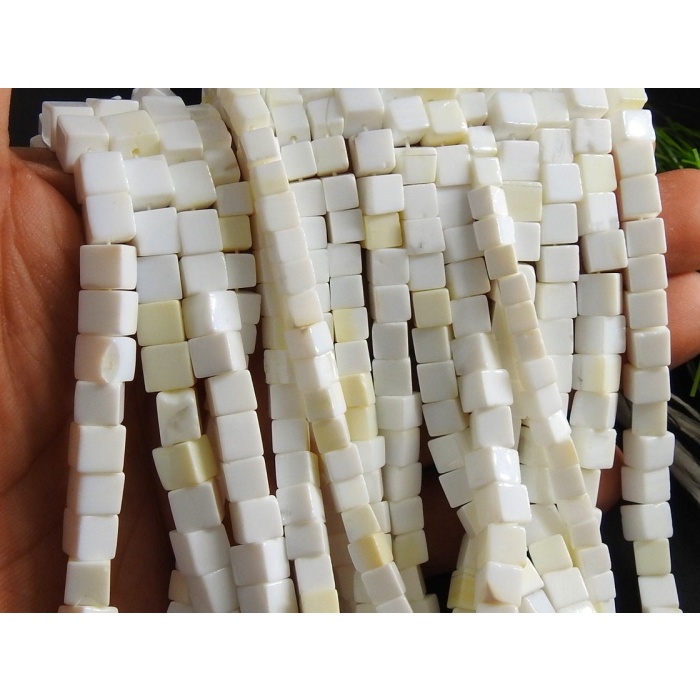 Indian Opal Smooth Cubes,Box,Cuboid Shape,Beads,White,Handmade,Loose Stone,Wholesaler,Supplies,16Inch Strand,100%Natural PME-CB1 | Save 33% - Rajasthan Living 11