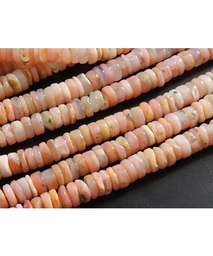 100%Natural Pink Peruvian Opal Smooth Tyre,Coin,Button,Wheel Shape Beads,Shaded Wholesaler Supplies 16Inch Strand PME(T2) | Save 33% - Rajasthan Living 3