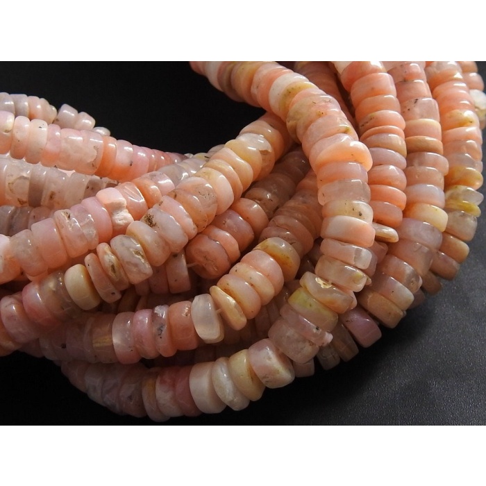 100%Natural Pink Peruvian Opal Smooth Tyre,Coin,Button,Wheel Shape Beads,Shaded Wholesaler Supplies 16Inch Strand PME(T2) | Save 33% - Rajasthan Living 11