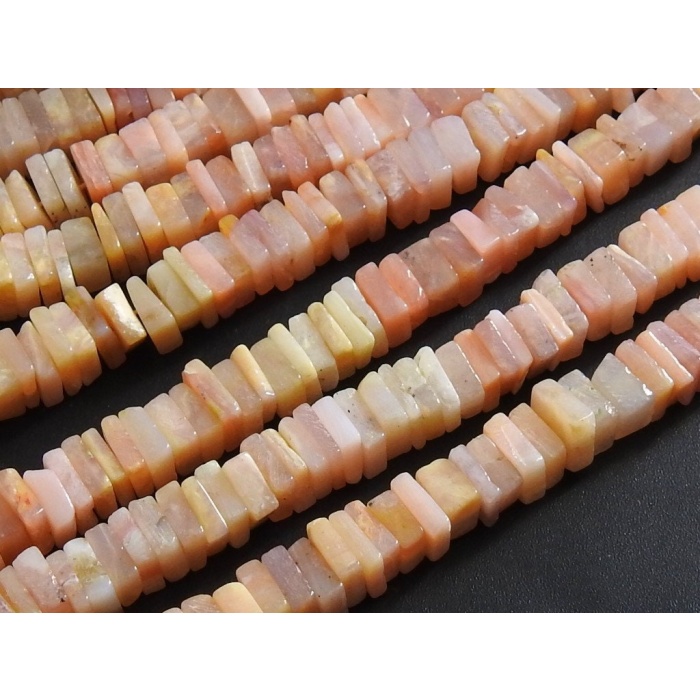 Pink Peruvian Opal Smooth Heishi,Square,Cushion Shape Bead,Shaded 100%Natural 16Inch Strand 6MM Approx Wholesale Price New Arrival (pme)H1 | Save 33% - Rajasthan Living 6