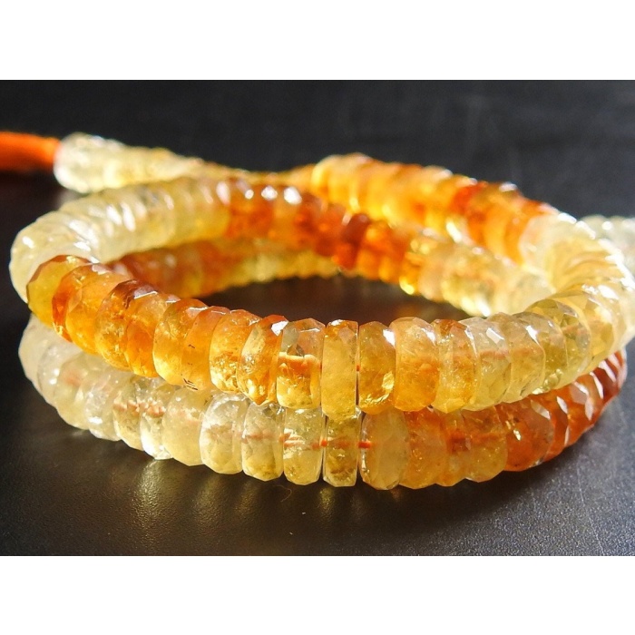 Citrine Tyres,Coin,Button,Wheel,Beads,Faceted,Shaded,Loose Stone 100%Natural 14Inch Strand Wholesaler Supplies | Save 33% - Rajasthan Living 12