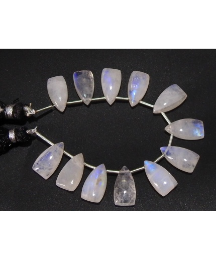 White Rainbow Moonstone Smooth Long Triangle,Trillion,Briolette,Teardrop,Pyramid,Drop,Loose Bead,Multi Fire 100%Natural 15X8MM Pair PME-CY3 | Save 33% - Rajasthan Living 3