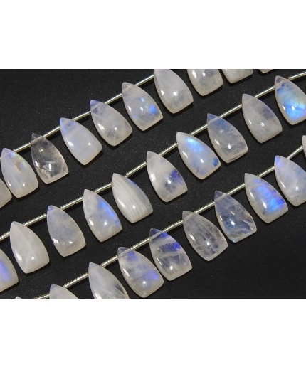 White Rainbow Moonstone Smooth Long Triangle,Trillion,Briolette,Teardrop,Pyramid,Drop,Loose Bead,Multi Fire 100%Natural 15X8MM Pair PME-CY3 | Save 33% - Rajasthan Living