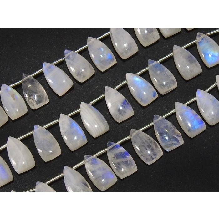 White Rainbow Moonstone Smooth Long Triangle,Trillion,Briolette,Teardrop,Pyramid,Drop,Loose Bead,Multi Fire 100%Natural 15X8MM Pair PME-CY3 | Save 33% - Rajasthan Living 5