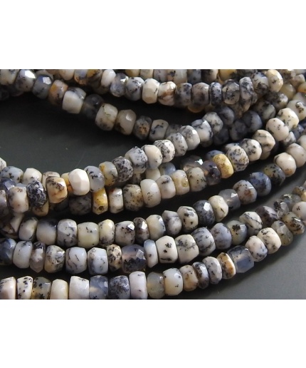 Dendrite Opal Faceted Roundel Bead,Loose Stone,Handmade,Shaded,Necklace,For Making Jewelry,16Inch Strand 4MM Approx,100%Natural,PME(B8) | Save 33% - Rajasthan Living