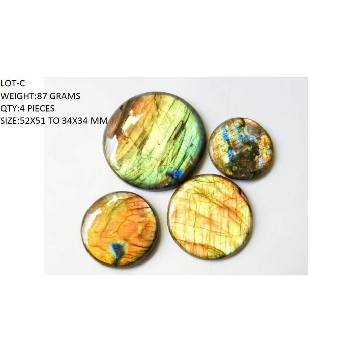 Labradorite Smooth Cabochons Lot,Fancy Shape,Multi Yellow Flashy Fire,Loose Stone,Handmade Gemstone,Pendent,For Making Jewelry C-1 | Save 33% - Rajasthan Living 7