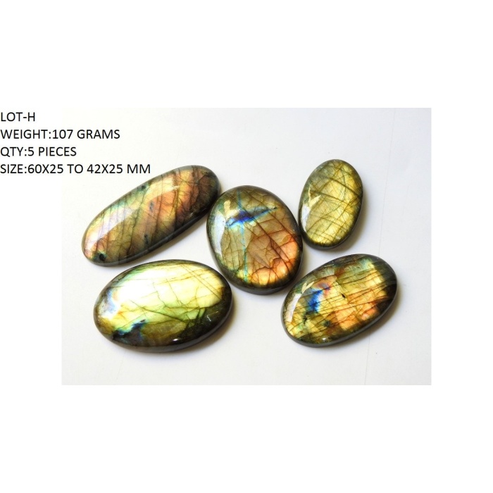 Labradorite Smooth Cabochons Lot,Fancy Shape,Multi Yellow Flashy Fire,Loose Stone,Handmade Gemstone,Pendent,For Making Jewelry C-1 | Save 33% - Rajasthan Living 12