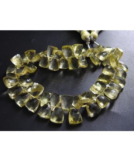 Lemon Quartz Faceted Long Trillions,Briolette,Teardrop,Bead,Pyramid,Drop,Loose Stone 100%Natural 8Inch 11X7To10X7MM Approx PME-BR8 | Save 33% - Rajasthan Living 3