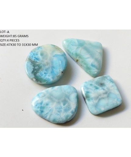 Larimar Smooth Cabochon,Fancy Shape,Gemstone Lot,Loose Stone,For Making Pendent,Jewelry,Handmade,Blue Color,One Of A Kind C2 | Save 33% - Rajasthan Living