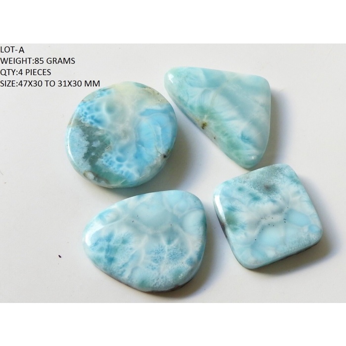 Larimar Smooth Cabochon,Fancy Shape,Gemstone Lot,Loose Stone,For Making Pendent,Jewelry,Handmade,Blue Color,One Of A Kind C2 | Save 33% - Rajasthan Living 5