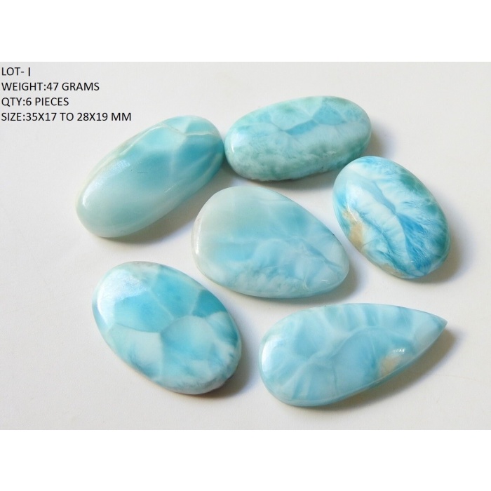 Larimar Smooth Cabochon,Fancy Shape,Gemstone Lot,Loose Stone,For Making Pendent,Jewelry,Handmade,Blue Color,One Of A Kind C2 | Save 33% - Rajasthan Living 13