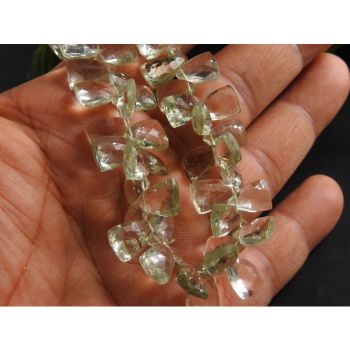 Green Amethyst Trillions,Faceted,Triangle,Briolette,Teardrop,Pyramid,Drop,Loose Bead,8Inch 12X7To11X8MM Approx,100%Natural PME-BR6 | Save 33% - Rajasthan Living 7