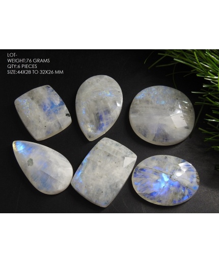 White Rainbow Moonstone Cabochon,Faceted,Fancy Shape,Gemstone,Handmade,Loose Stone,Pendent,For Jewelry Making C1 | Save 33% - Rajasthan Living