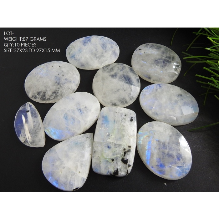 White Rainbow Moonstone Cabochon,Faceted,Fancy Shape,Gemstone,Handmade,Loose Stone,Pendent,For Jewelry Making C1 | Save 33% - Rajasthan Living 7