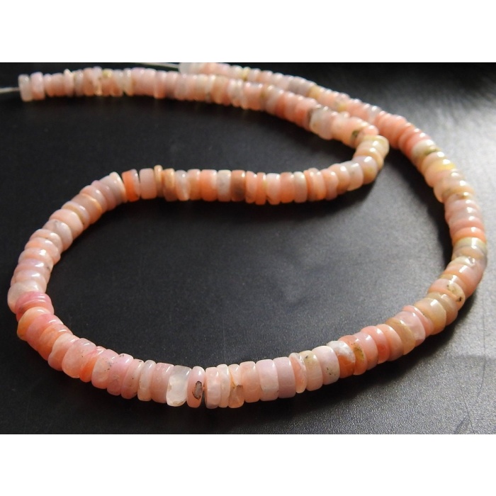 100%Natural Pink Peruvian Opal Smooth Tyre,Coin,Button,Wheel Shape Beads,Shaded Wholesaler Supplies 16Inch Strand PME(T2) | Save 33% - Rajasthan Living 5