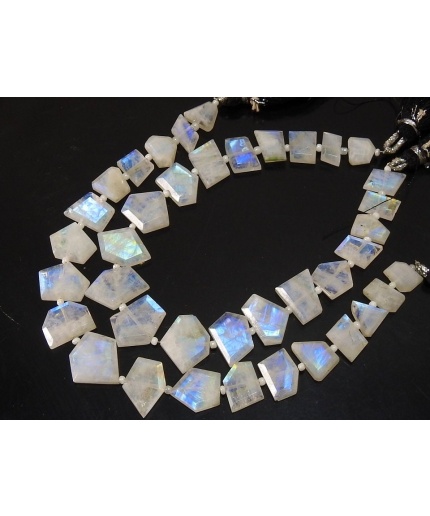 White Rainbow Moonstone Faceted Fancy Briolette,Hut,Pantagon,Trapezoid,Marquise,Crown Cut,14Piece 15X9To8X5MM Approx PME(BR2) | Save 33% - Rajasthan Living 3