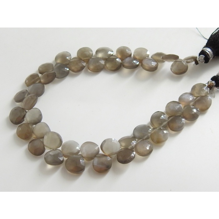 Gray Moonstone Micro Faceted Hearts Shape Teardrop,Drop,Handmade,Loose Bead 6Inch Strand 7X7MM Approx Wholesaler Supplies (pme)BR2 | Save 33% - Rajasthan Living 9